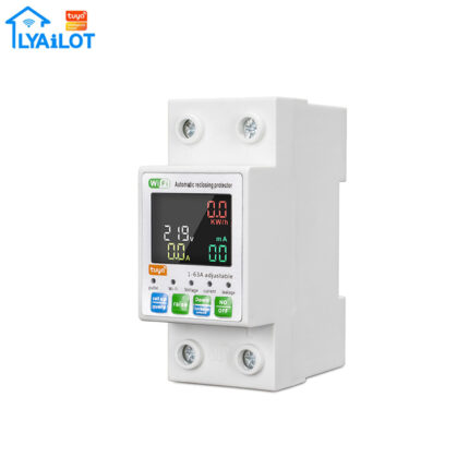 tuya smart wifi meter monitor switch with colorful screen